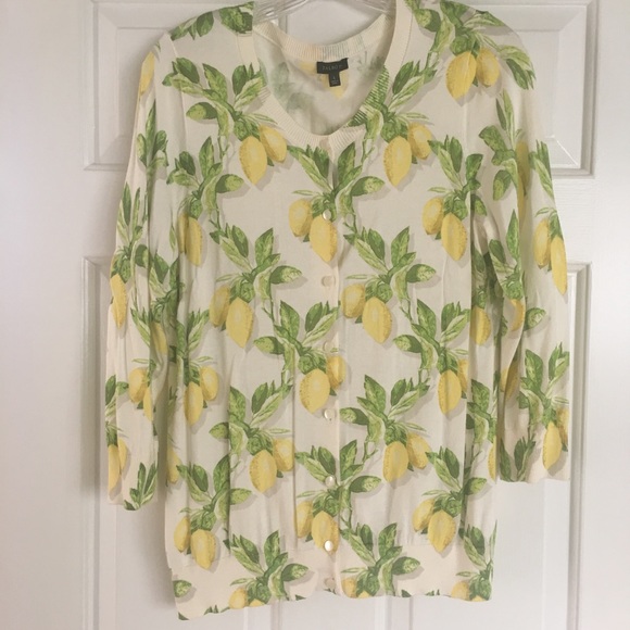 Talbots Sweaters - Talbots 🍋🍋🍋 Print Sweater SZ Large